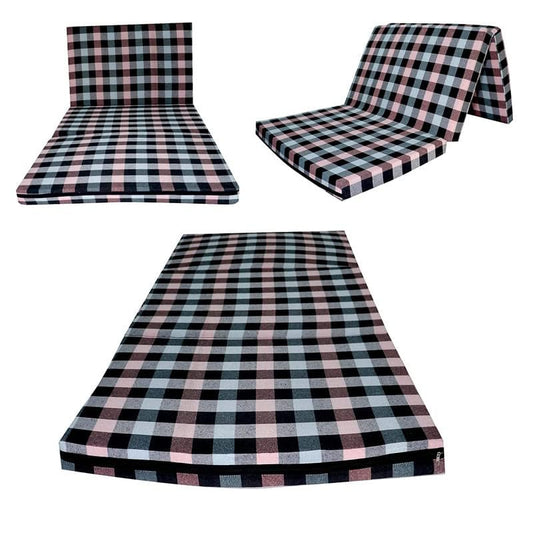 Folding Pure EPE Foam Cotton Cover Mattress for Travel, Picnic Multi color) 3-Fold Medium Firm Light Weight Mattress Foldable Movable 3 Fold Mattress